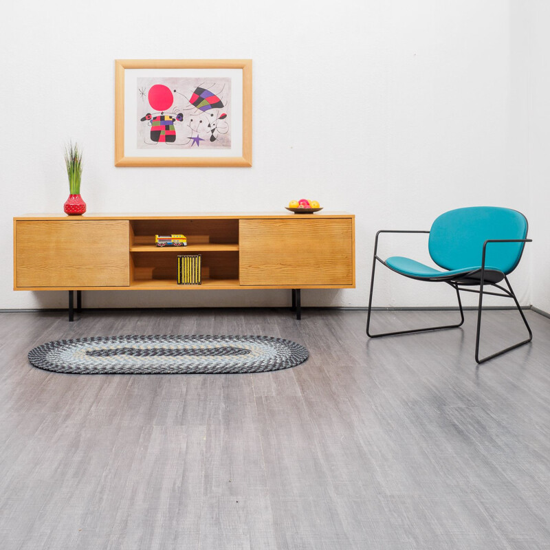 Long Midcentury ashwood sideboard 1960s