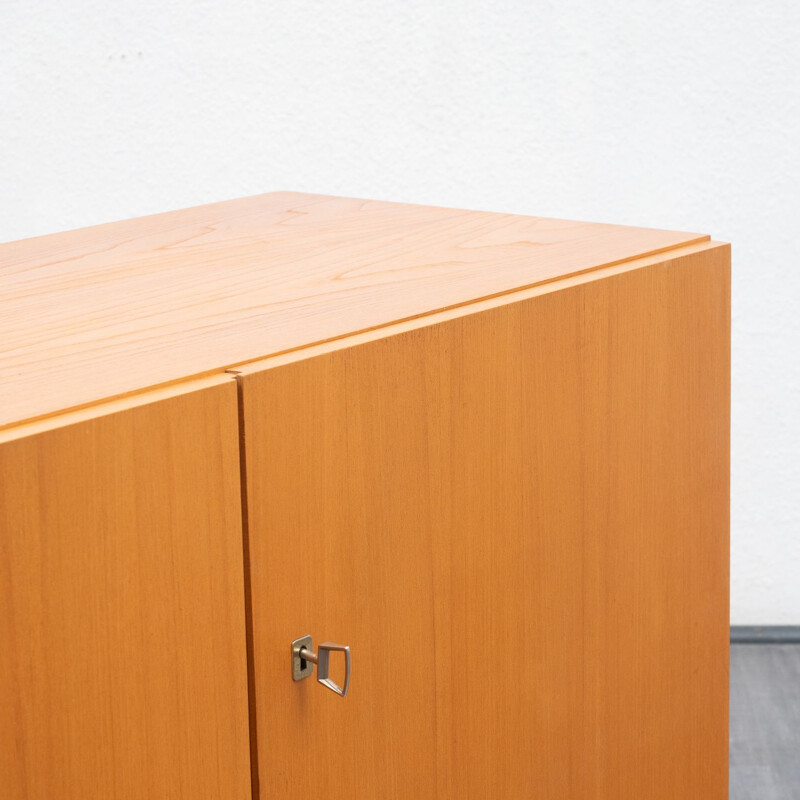 Small Vintage Minimalist sideboard in ashwood 1960s