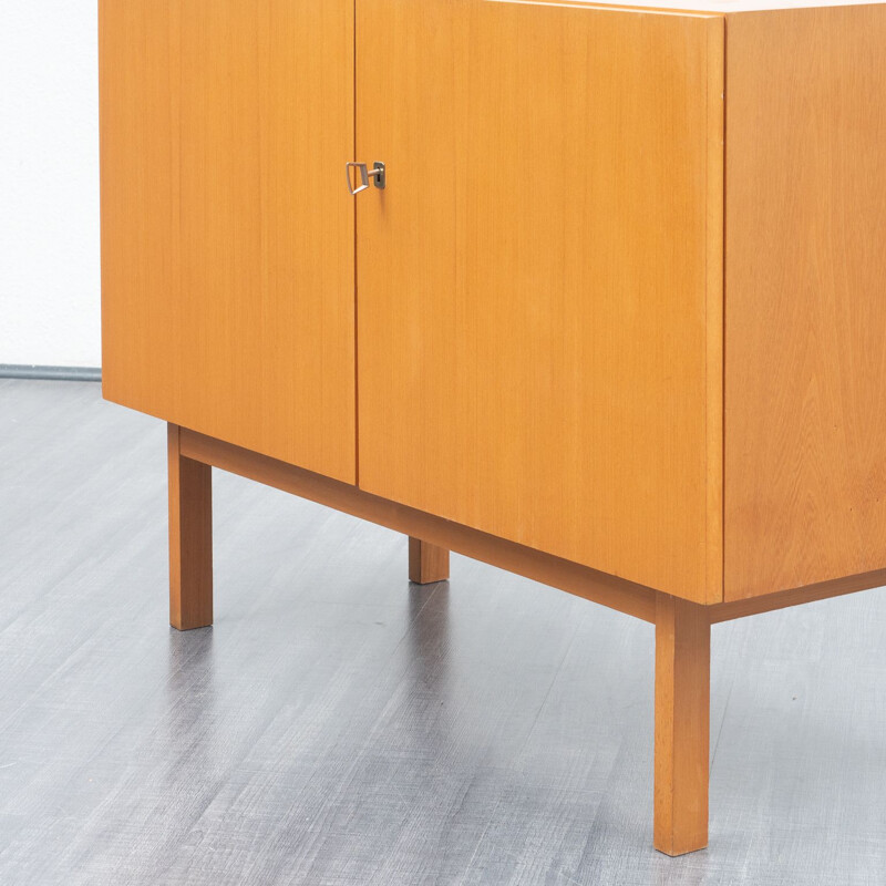 Small Vintage Minimalist sideboard in ashwood 1960s