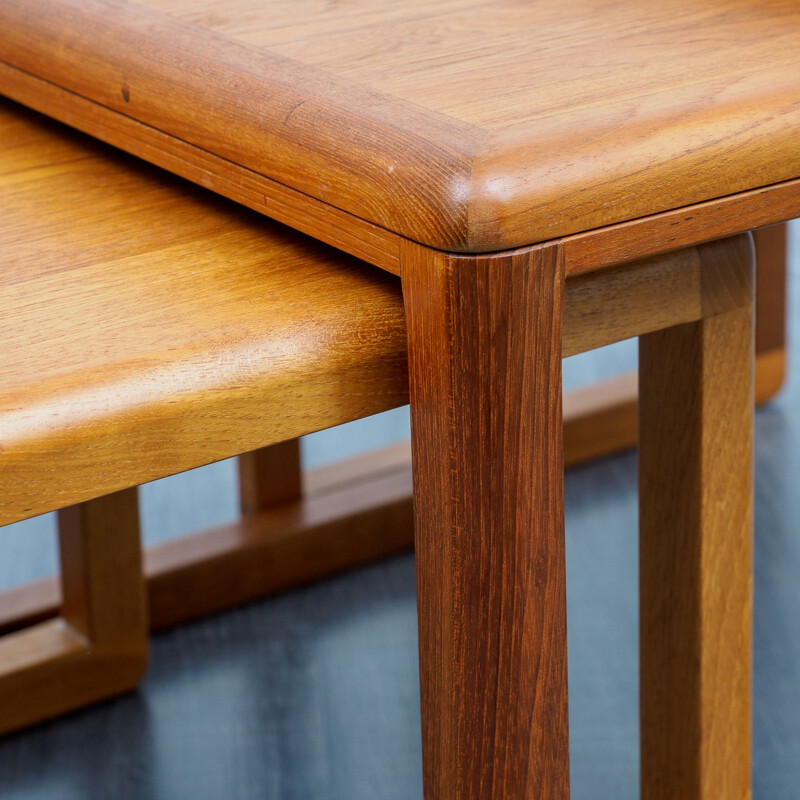 set of 3 Midcentury Danish teak nesting tables 1970s