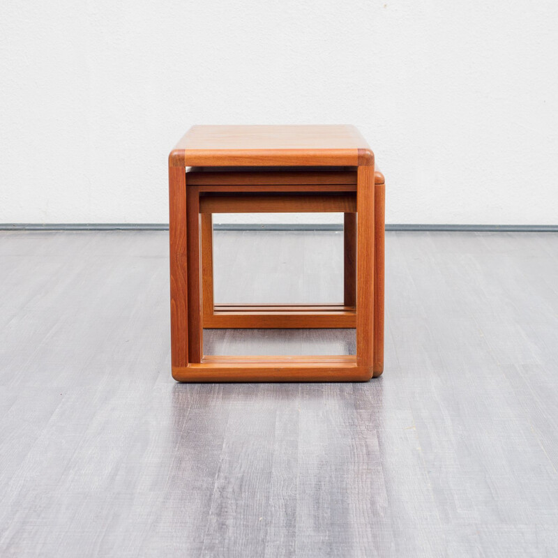 set of 3 Midcentury Danish teak nesting tables 1970s