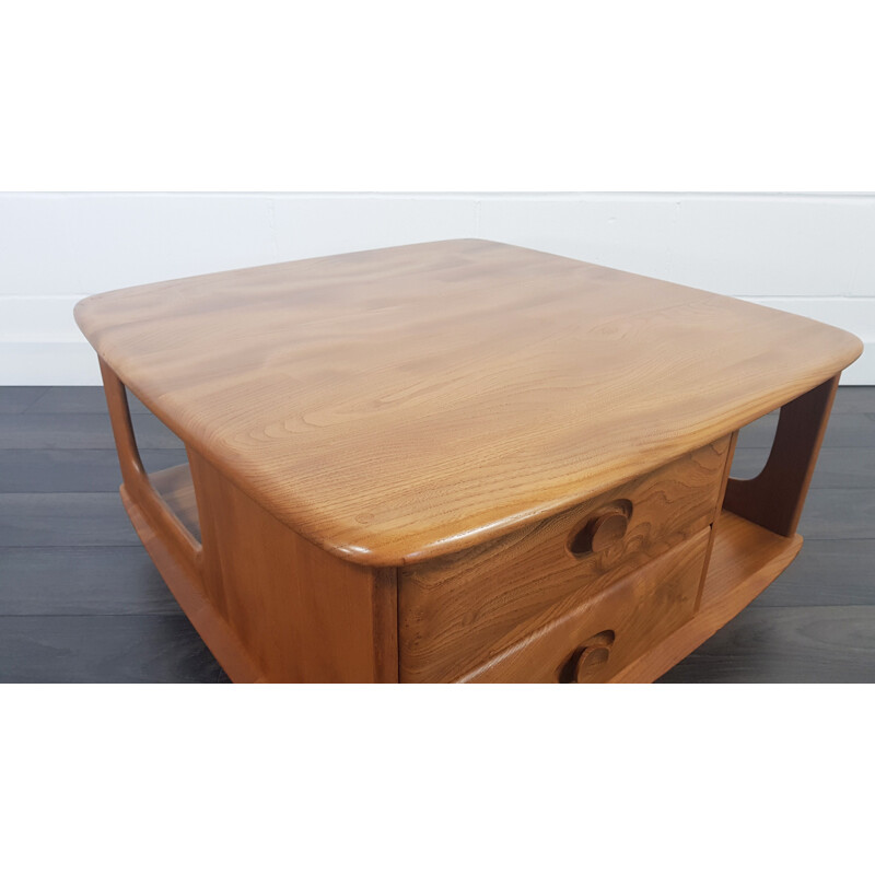 Vintage Ercol Pandora's Box Coffee Table 1970s