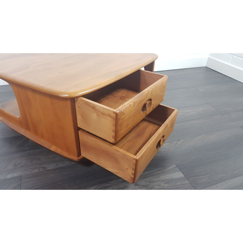 Vintage Ercol Pandora's Box Coffee Table 1970s