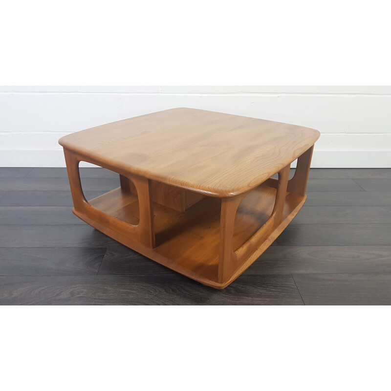 Vintage Ercol Pandora's Box Coffee Table 1970s