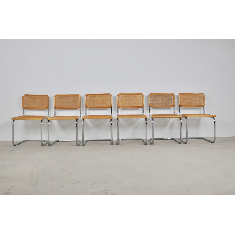 Set of 6 Vintage chairs dinning by Marcel Breuer 1980