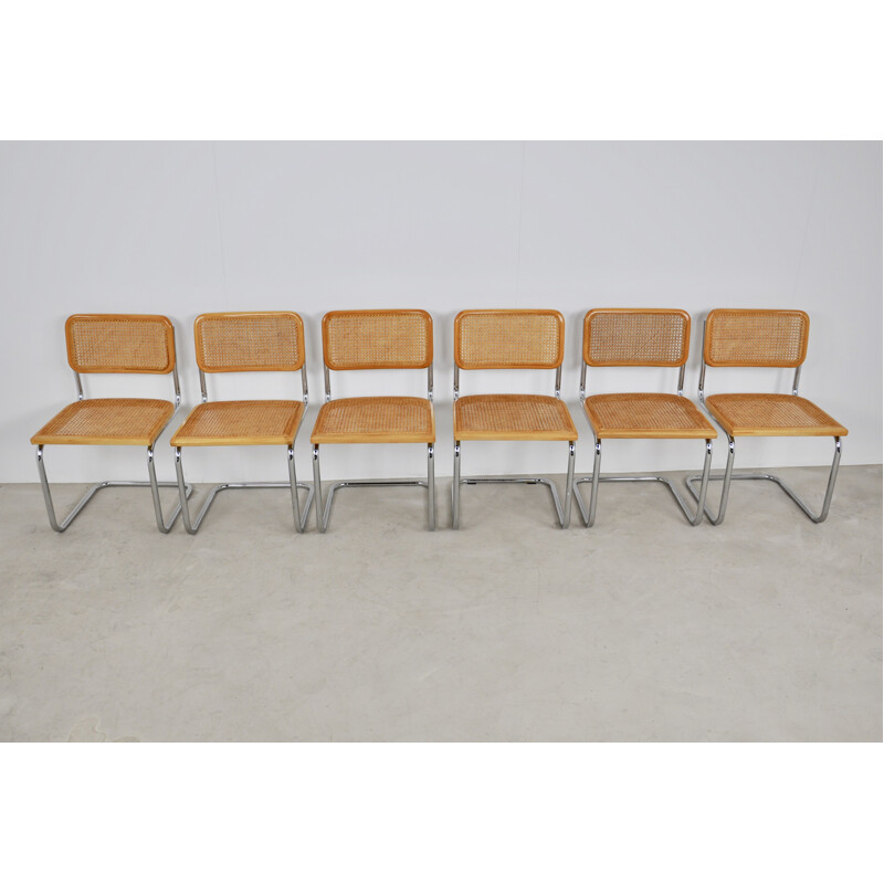 Set of 6 Vintage chairs dinning by Marcel Breuer 1980