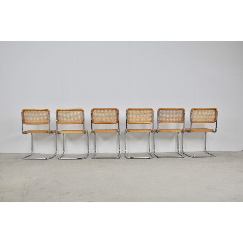 Set of 6 Vintage chairs dinning by Marcel Breuer 1980