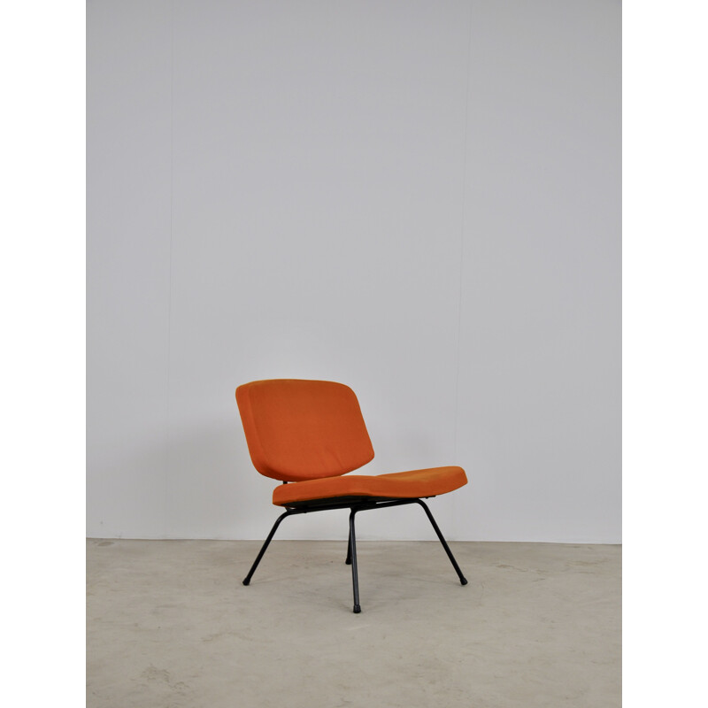 Chauffeuse vintage CM190 orange de Pierre Paulin pour Thonet 1950