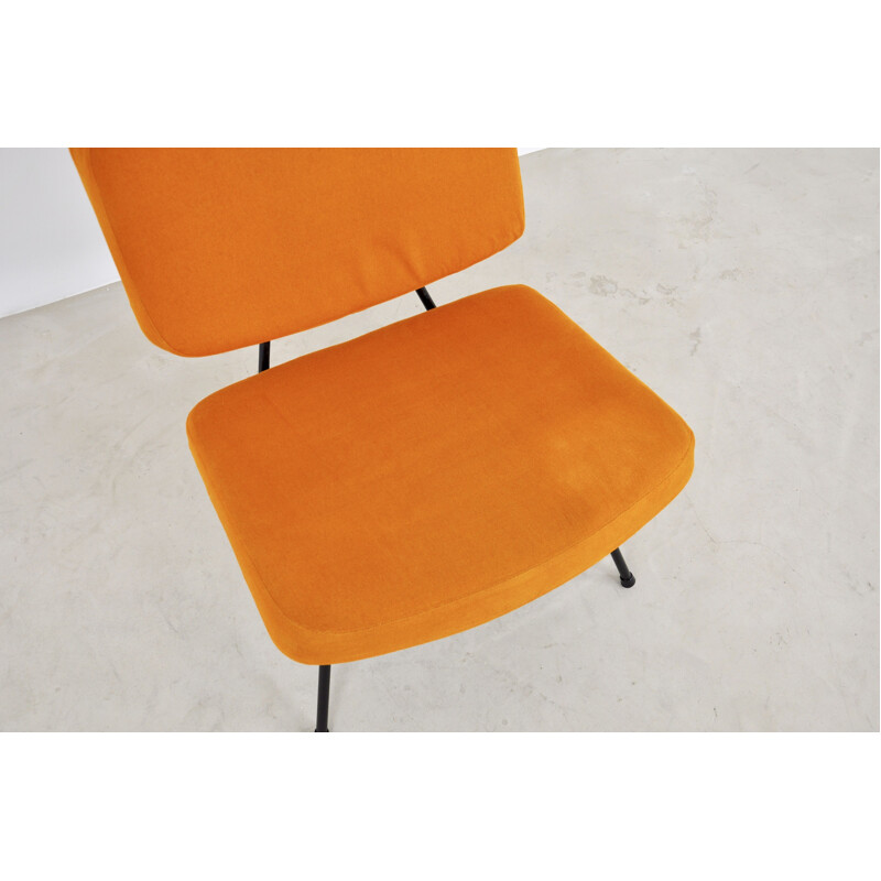 Vintage orange Chair CM190 by Pierre Paulin for Thonet 1950s