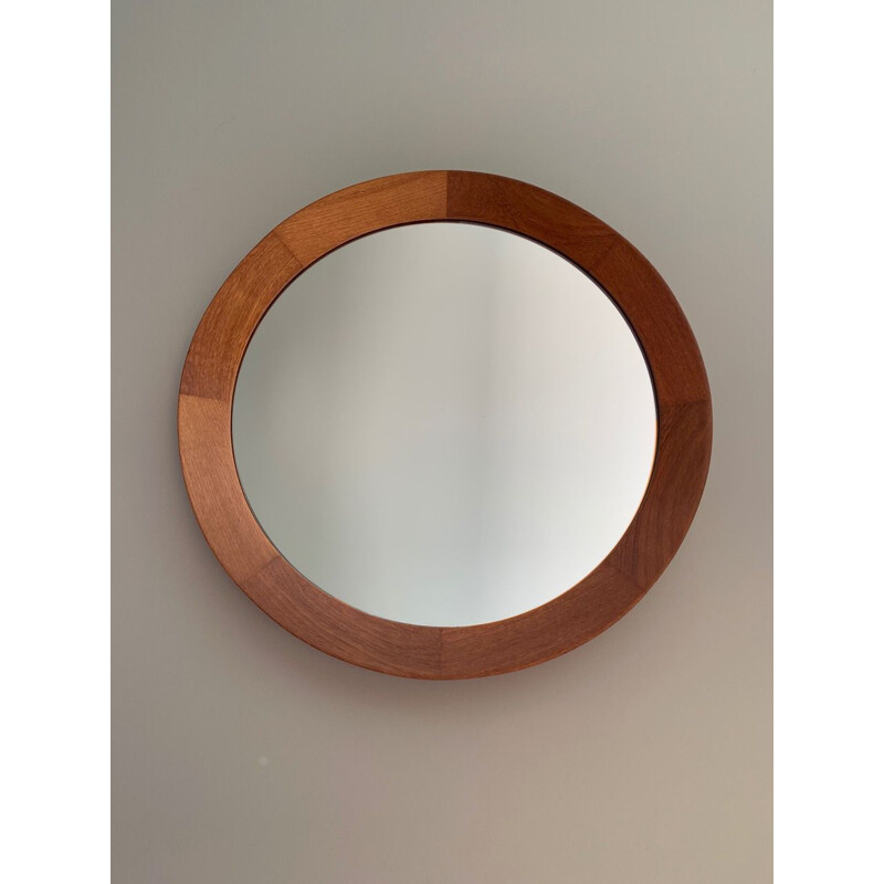 Vintage scandinavian teak mirror 1960s