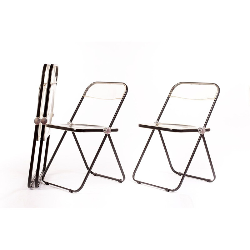 Lot de 4 chaises vintage pliantes Plia de Giancarlo Piretti 1967