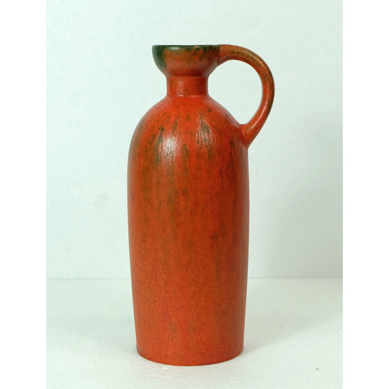 Ruscha vase in orange ceramic - 1960s