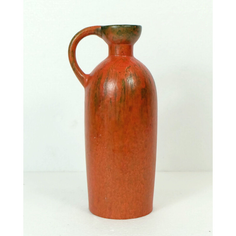 Ruscha vase in orange ceramic - 1960s