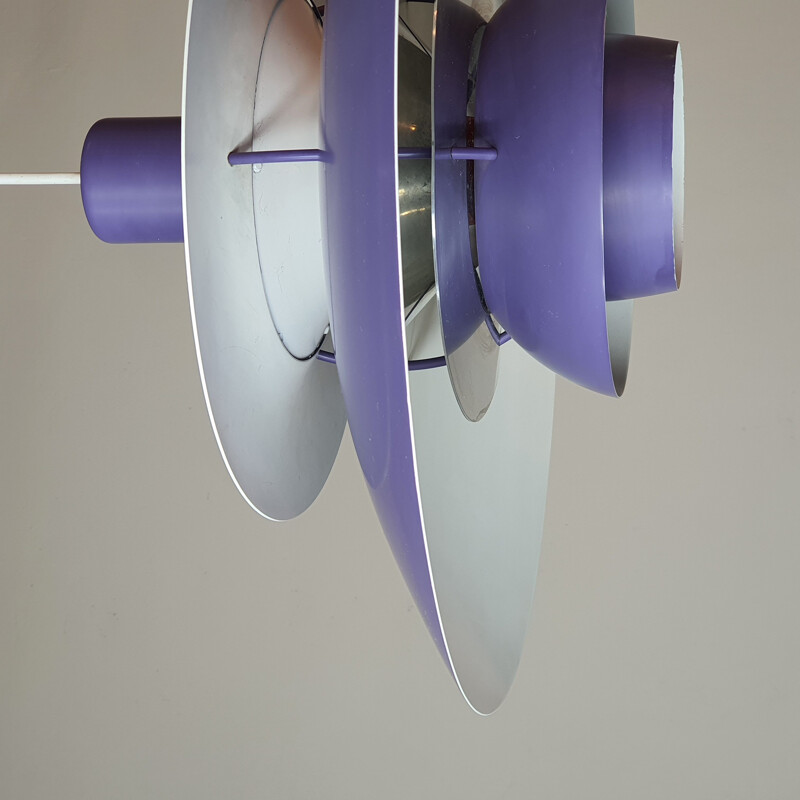 Vintage purple pendant lamp Poul Henningsen for Louis Poulsen 1960