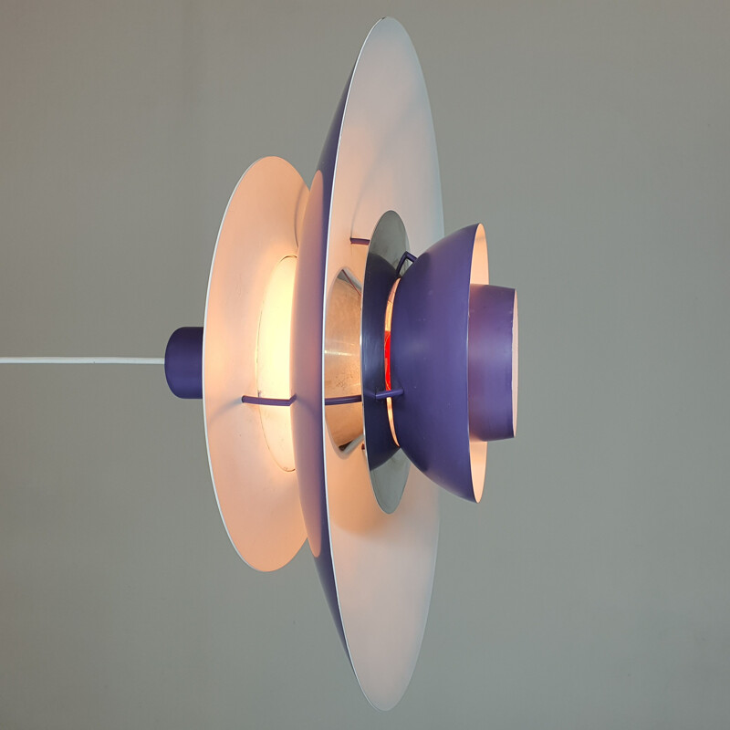 Vintage purple pendant lamp Poul Henningsen for Louis Poulsen 1960