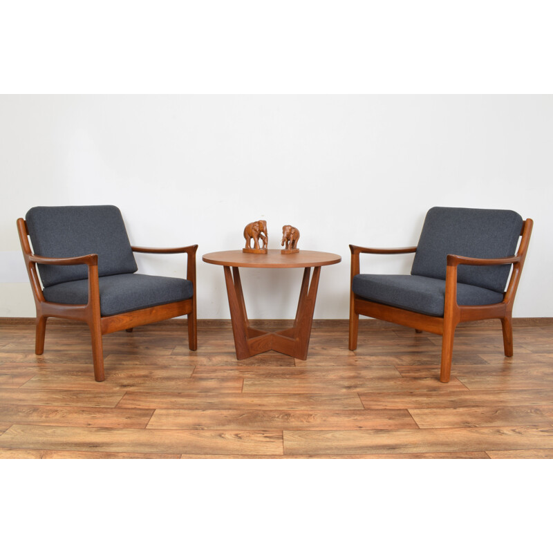 Set of 2 Mid-Century Danish Teak Lounge Chairs by Juul Kristensen 1960