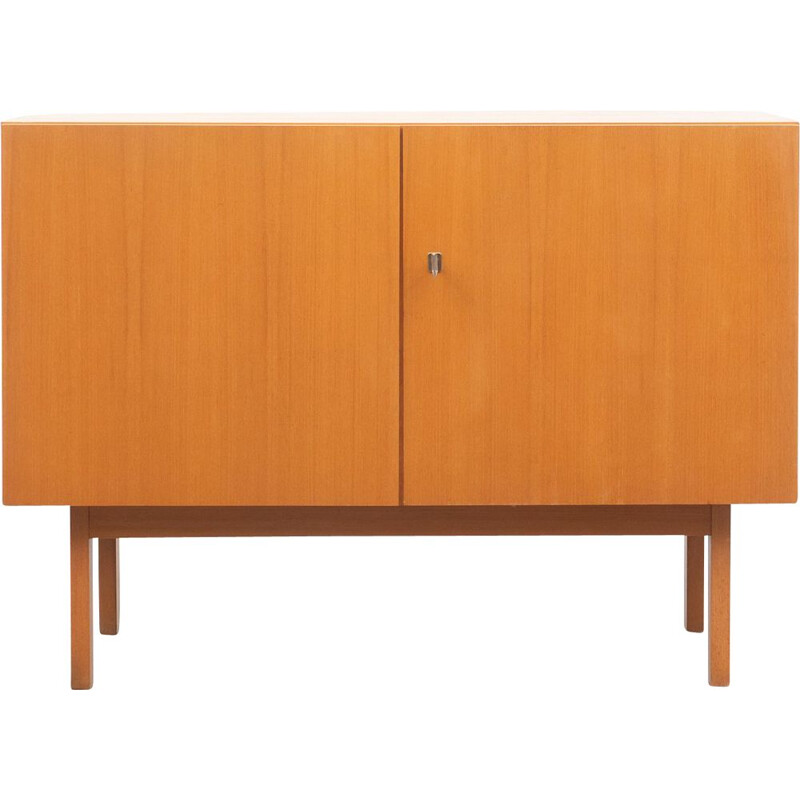 Small Vintage Minimalist sideboard in ashwood 1960s