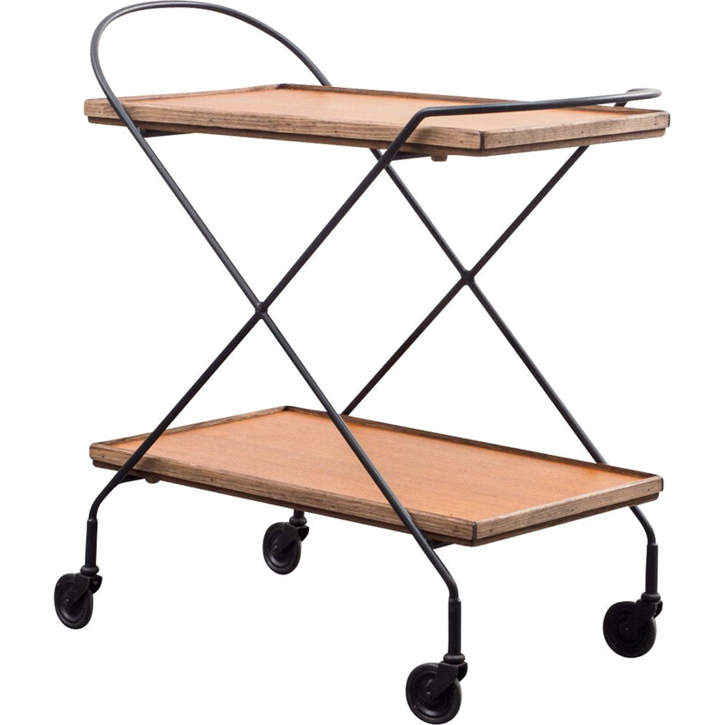 Vintage trolley, metal and teak 1960s