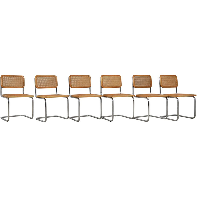 Set of 6 Vintage chairs dinning by Marcel Breuer 1980