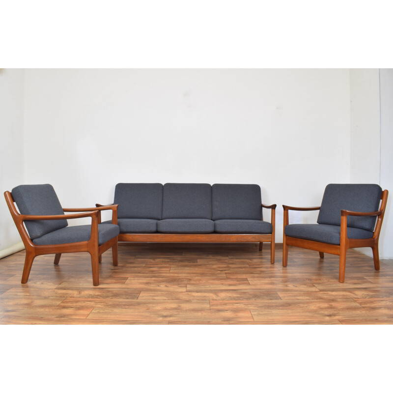 Vintage Danish teak living room set by Juul Kristensen 1960s