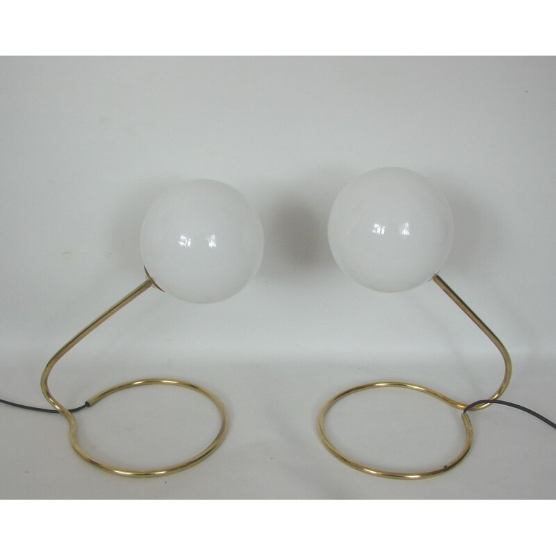 Pair of vintage modernist lamps 1960s