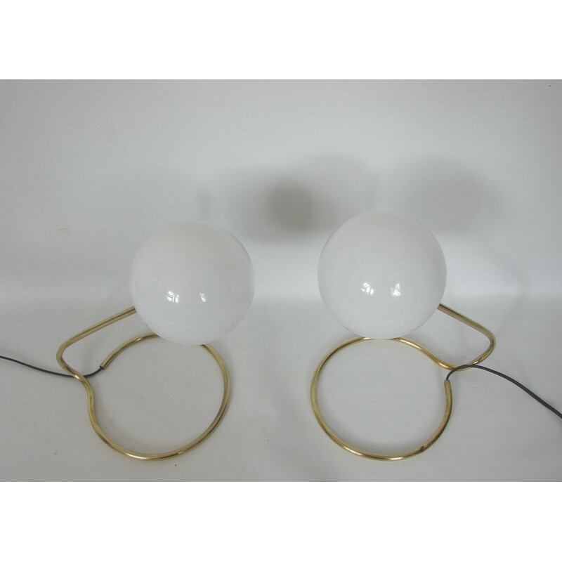 Pair of vintage modernist lamps 1960s