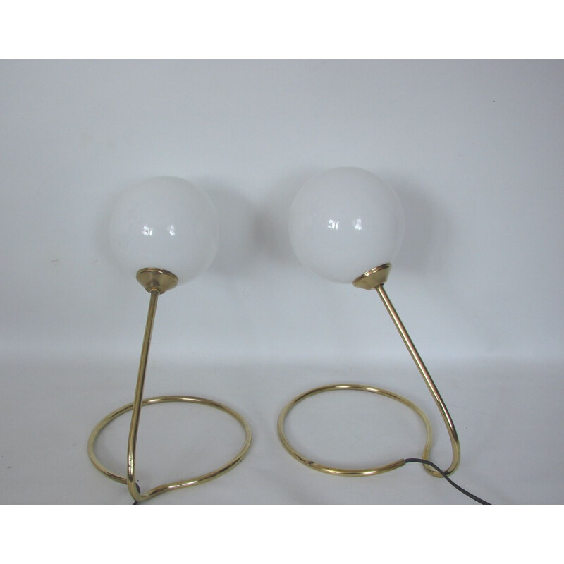 Pair of vintage modernist lamps 1960s