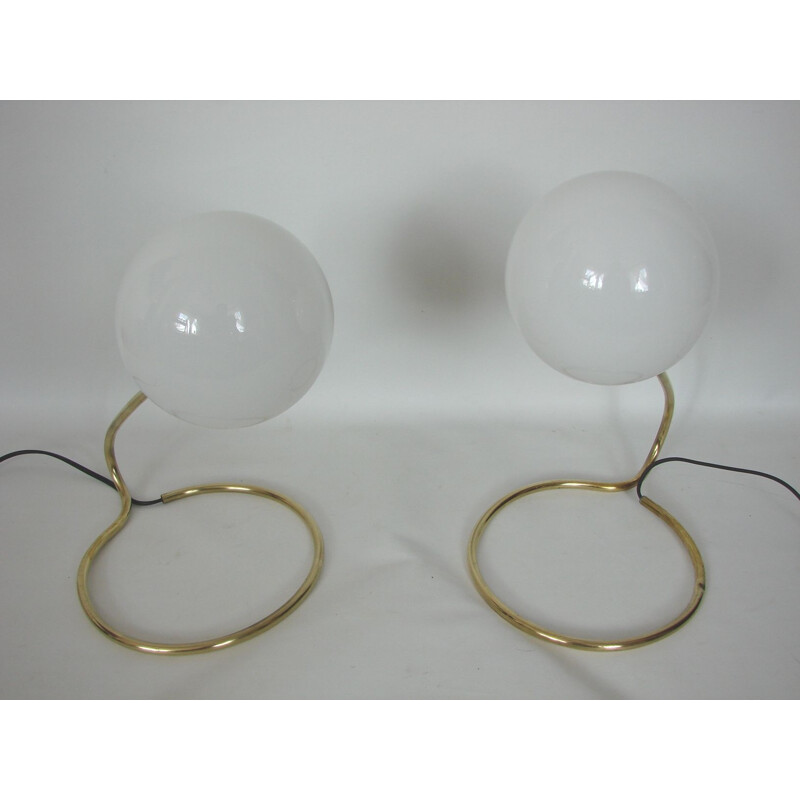 Pair of vintage modernist lamps 1960s