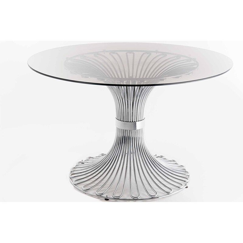 Vintage circular dining table by Gastone Rinaldi 1965s