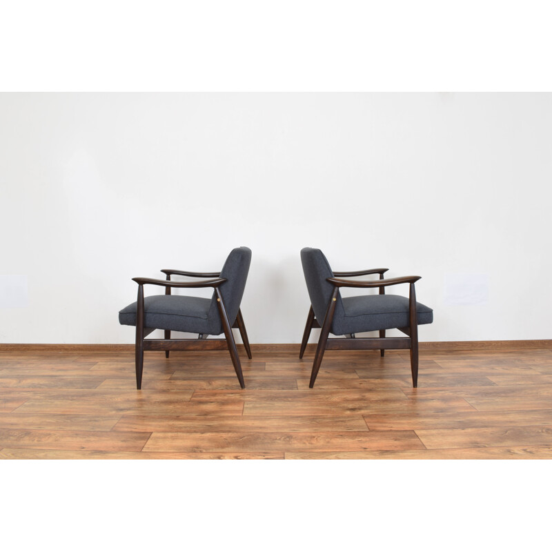 Pair of Mid-Century Lounge Chair by J. Kędziorek 1960s