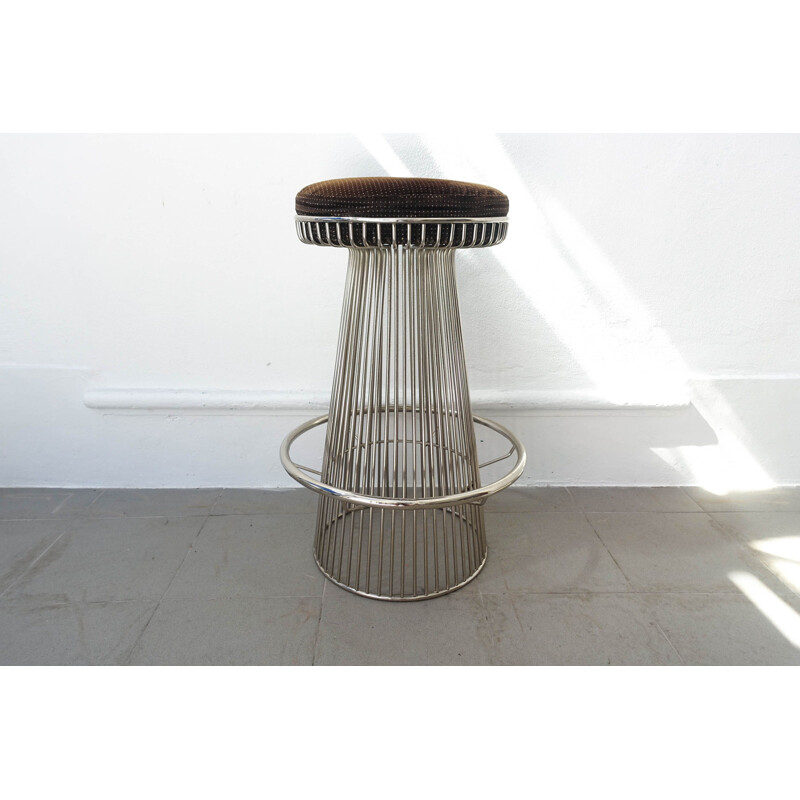 Vintage Warren Platner Style wire-frame Bar Stool 1960s