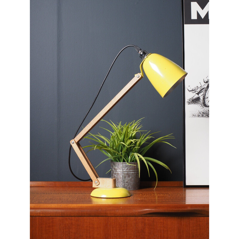 Lampe de table vintage jaune