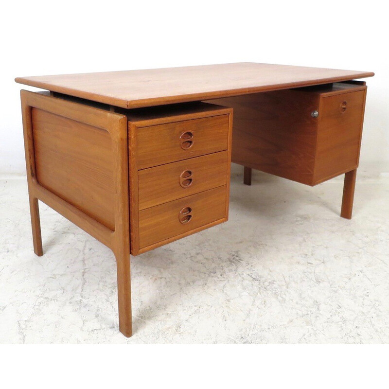 Omann Jun Scandinavian desk in teak, Gunni OMANN - 1950s