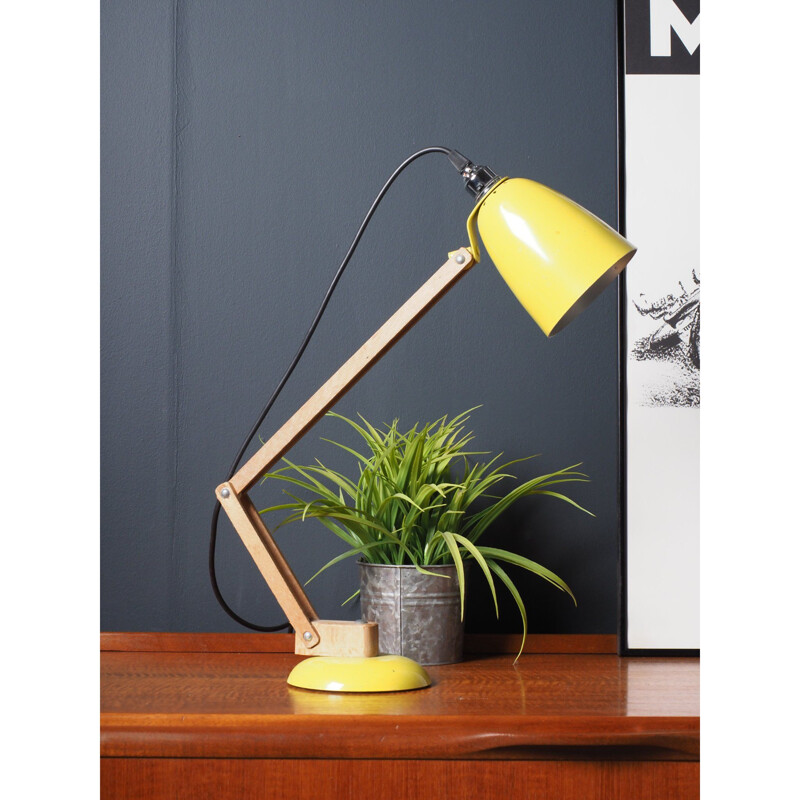 Lampe de table vintage jaune