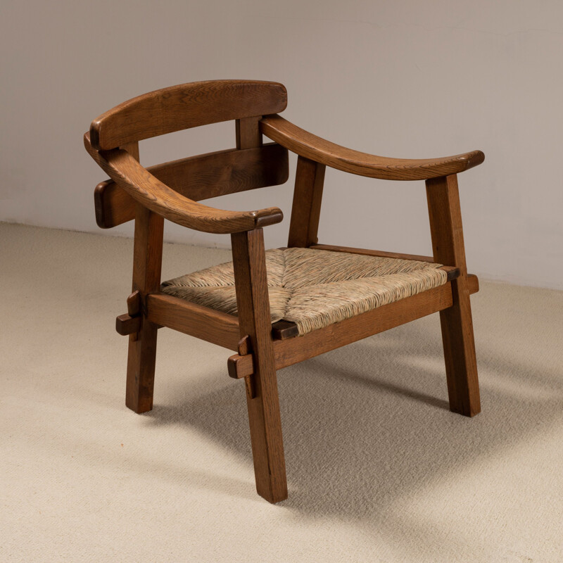 Vintage armchair Bas Van Pelt Japanese 1940s