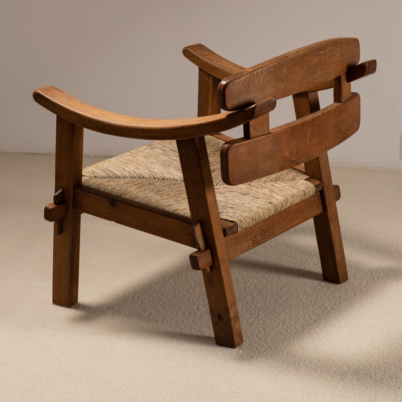 Vintage armchair Bas Van Pelt Japanese 1940s