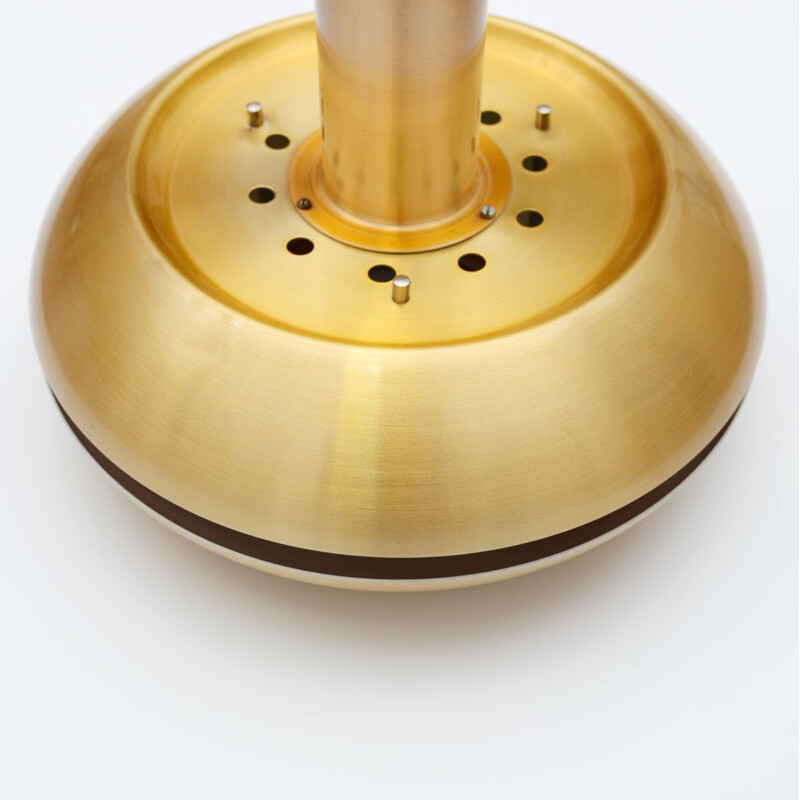 Vintage Danish Pendant Lamp In Golden Brass 1960s