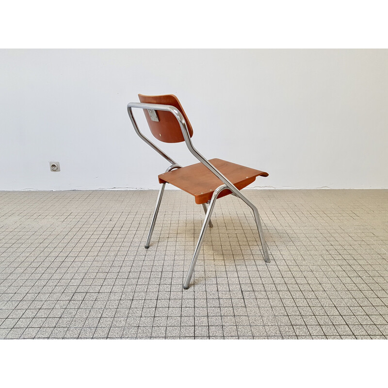 Set of 6 midcentury Mauser folding chairs by Erich Schelling 1954s