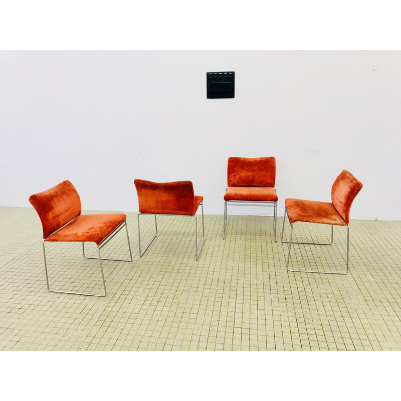 Set of 4 vintage chairs model Jano LG by Cassina 1969