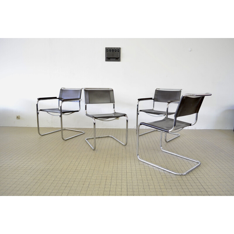 Set of 4 vintage Thonet dining chairs by Mart Stam bauhaus 1927s