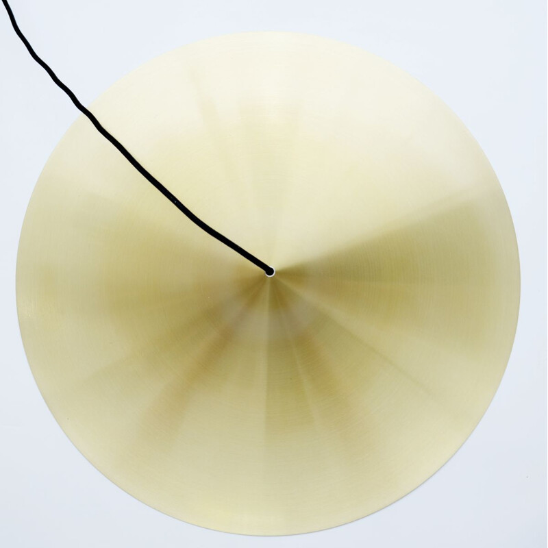 Vintage Golden Semi Lamp By Bonderup & Thorup For Fog Morup 1967s