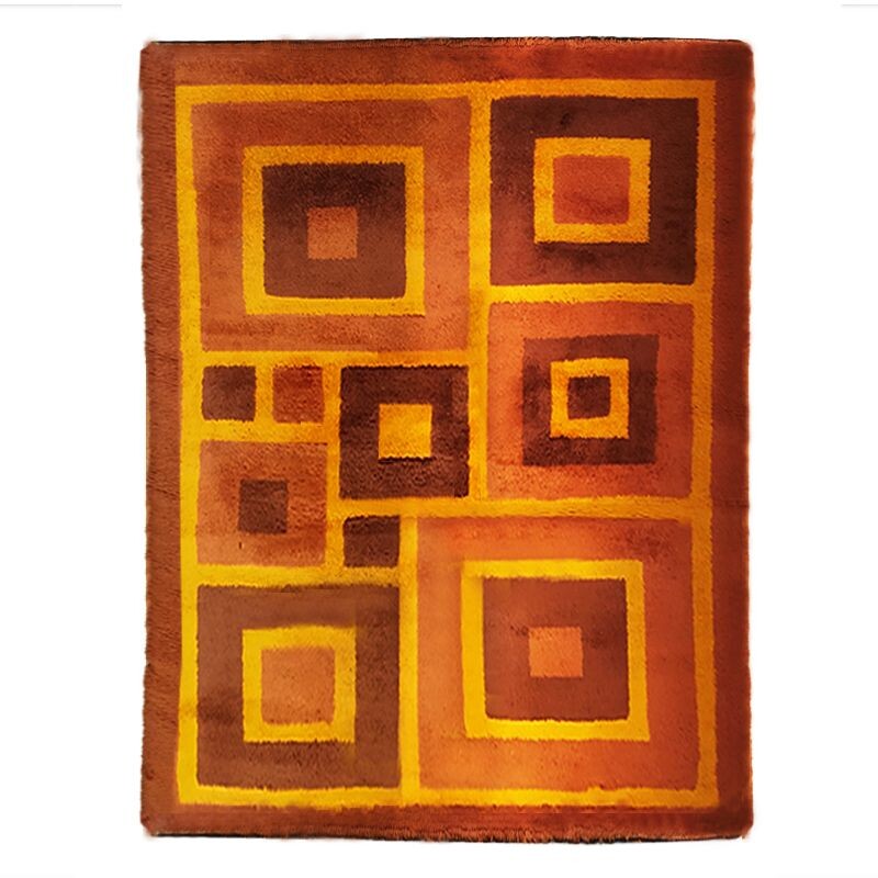 Vintage Geometric Carpet 1970s