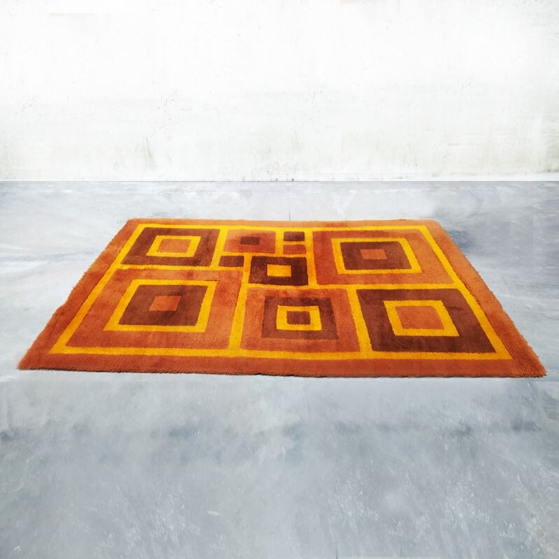 Vintage Geometric Carpet 1970s