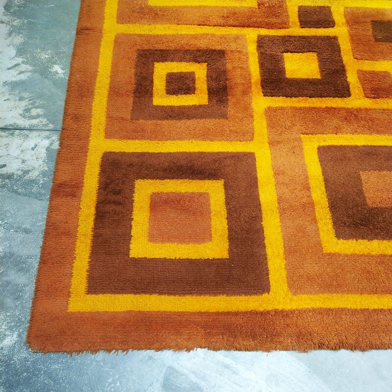 Vintage Geometric Carpet 1970s