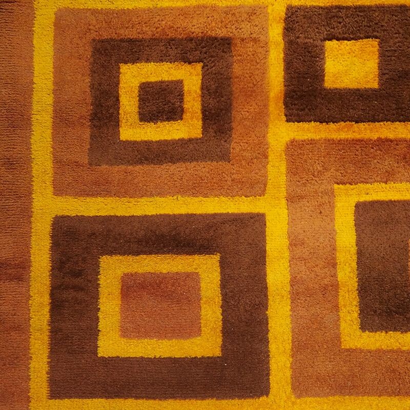 Tapis vintage géométrique 1970