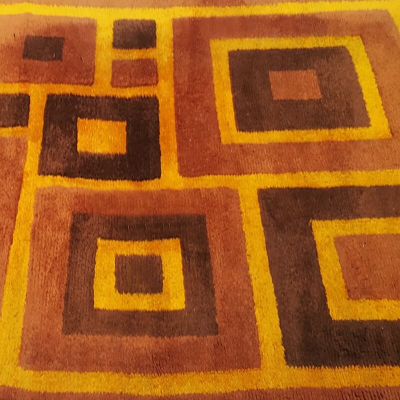 Vintage Geometric Carpet 1970s