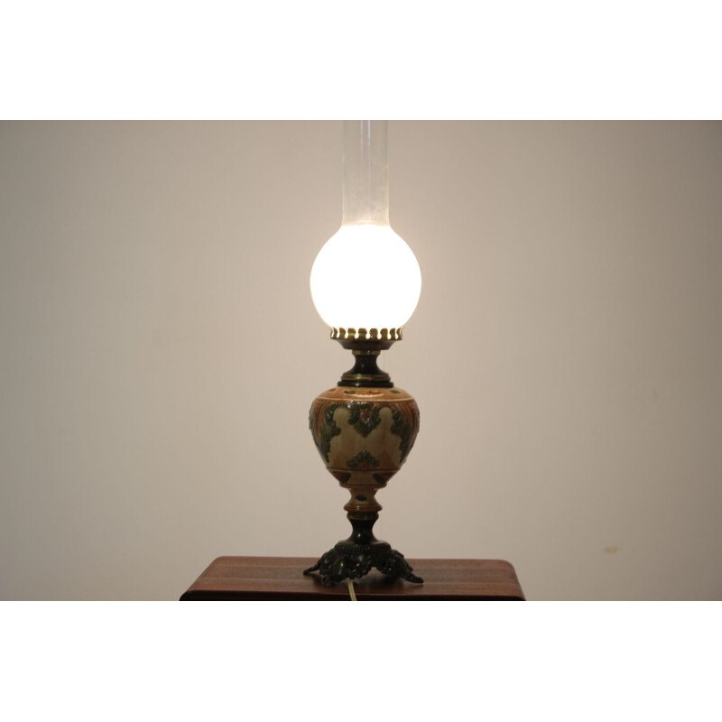 Vintage porseleinen tafellamp 1950