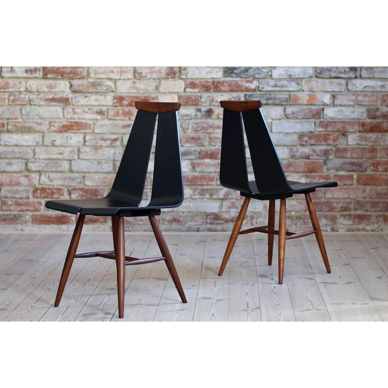 Set of 4 vintage Dining Chairs by Risto Halme for Isku Finland 1960s