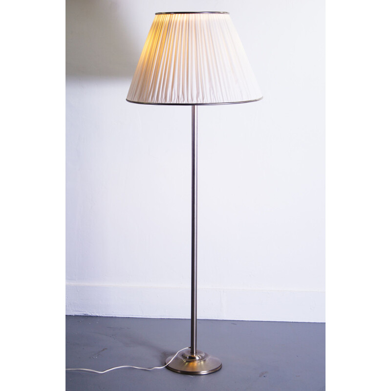 Lampadaire vintage Gispen en acier inoxydable 1950