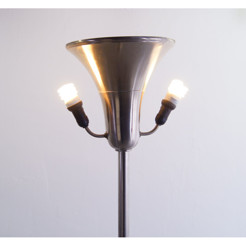 Vintage Gispen Floorlamp stainless steel 1950s